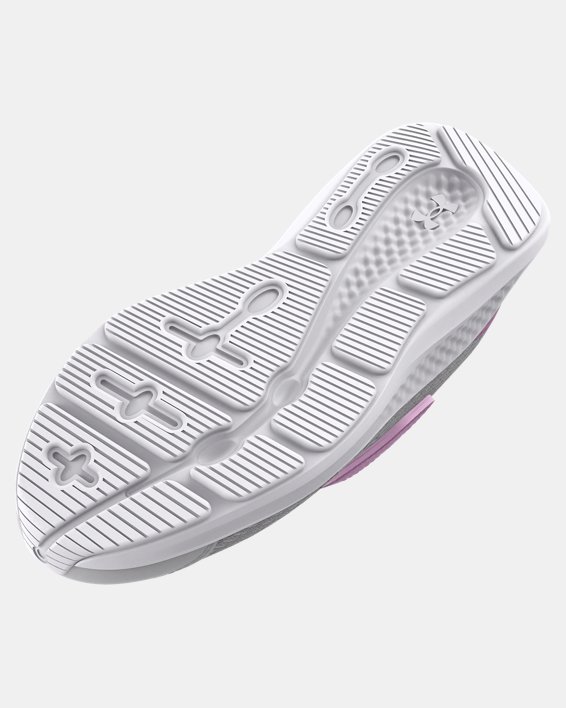 Girls' Pre-School UA Pursuit 3 AC Big Logo Running Shoes, Gray, pdpMainDesktop image number 4